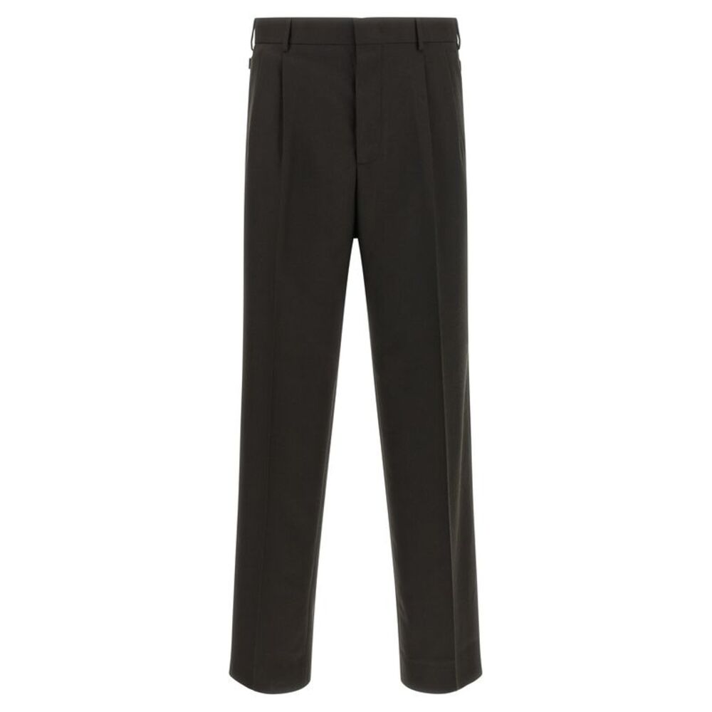 CELLAR DOOR Brown Polyester Dress Men's Pants